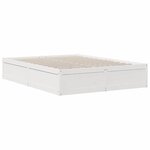 vidaXL Lit bibliothèque sans matelas blanc 150x200 cm bois pin massif