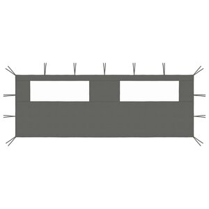 vidaXL Paroi latérale de belvédère avec fenêtres 6x2 m Anthracite