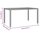 Ensemble de Salle à Manger de Jardin de 7 pièces vidaXL Rattan Poly Noir