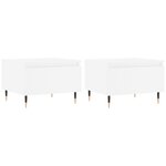 vidaXL Tables basses 2 Pièces blanc 50x46x35 cm bois d'ingénierie