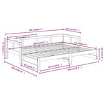 vidaXL Lit coulissant sans matelas bois de pin solide 2x(80x200) cm