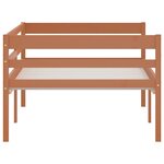 vidaXL Cadre de lit Marron miel Bois de pin massif 90x200 cm