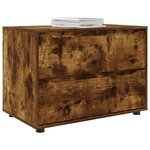 vidaXL Armoire de rangement Chêne fumé 80 x 48 x 57 cm