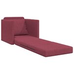 vidaXL Canapé-lit avec coussin Rouge bordeaux 74 x 77 x 81 cm tissu