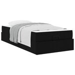 vidaXL Cadre de lit avec matelas avec matelas 2 Pièces Noir tissu