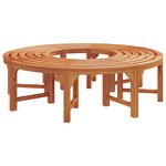 Banc d'arbre extérieur vidaXL 160 cm en bois massif d'eucalyptus