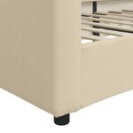 vidaXL Lit de repos crème 100x200 cm tissu