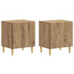 vidaXL Table de chevet 2 pièces Chêne artisanal 43 x 34 5 x 50 cm