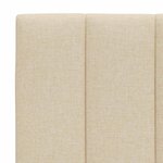 vidaXL Coussin de tête de lit crème 160 cm tissu
