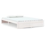vidaXL Cadre de lit sans matelas blanc bois massif 140x200 cm