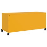 vidaXL Meuble TV jaune moutarde 100 5x39x43 5 cm acier