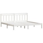 vidaXL Cadre de lit Blanc Bois de pin massif 160x200 cm