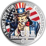 Pièce de monnaie en Argent 1 Dollar g 15.57 (1/2 oz) Millésime 2026 UNCLE SAM 1/2 (PRÉCOMMANDE)