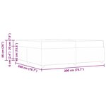 vidaXL Cadre de lit avec matelas Marron foncé 200 x 200 cm tissu