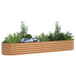 vidaXL Jardinière surélevée Marron 320 x 80 x 44 cm Acier