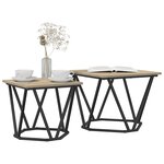 vidaXL Ensemble de tables d'appoint 2 Pièces Chêne Sonoma