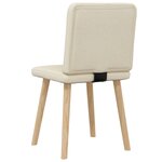 vidaXL Chaises à manger lot de 2 crème tissu