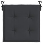 vidaXL Coussins de chaise jardin lot de 6 noir 50x50x3 cm tissu oxford