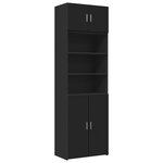 vidaXL Armoire de rangement noir 70x42 5x225 cm bois d'ingénierie