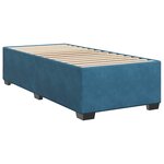 vidaXL Sommier à lattes de lit avec matelas bleu 80x200 cm velours