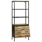 vidaXL Haut Armoire Marron 70 x 35 x 180 cm Bois de manguier massif