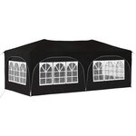 vidaXL Tente de fête pop-up 575 x 288 x 245 cm Noir Tissu Oxford