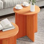 vidaXL Table basse 2 Pièces Brun cire