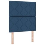 vidaXL Lit à ressorts avec matelas Bleu 90 x 190 cm tissu