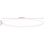vidaXL Dessus de table Ø 80x1 5 cm rond bois massif de récupération