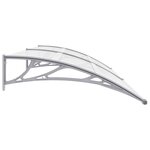 vidaXL Auvent de porte Gris 240x100 cm Polycarbonate