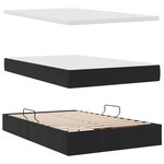vidaXL Lit avec rangement et matelas Noir 120 x 190 cm Velours