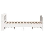 vidaXL Cadre de lit sans matelas blanc 150x200 cm bois de pin massif