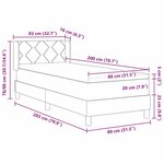 vidaXL Lit boxspring avec matelas Marron foncé 80 x 200 cm