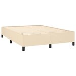vidaXL Sommier à lattes de lit avec matelas Crème 140x190 cm Tissu