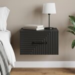 vidaXL Cabinet de chevet mural Noir 34 5 x 33 x 20 cm