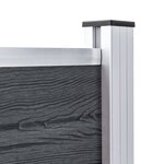 vidaXL Ensemble de clôture WPC 4 Carré 699x187 cm Gris