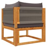 vidaXL Canapés d'angle de jardin et coussins 2Pièces bois massif d'acacia