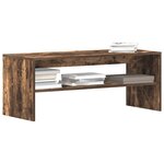 vidaXL Meuble TV Chêne fumé 100x40x40 cm Bois d'ingénierie
