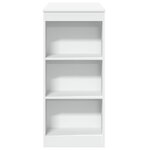 vidaXL Table de bar avec étagères blanc bois d'ingénierie