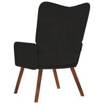 vidaXL Chaise de relaxation Noir Velours