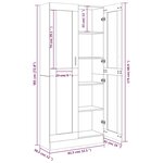 vidaXL Armoire à vitrine Chêne brun 82 5x30 5x185cm Bois ingénierie