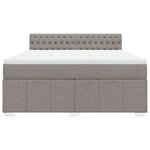 vidaXL Sommier à lattes de lit avec matelas Taupe 180x200 cm Tissu