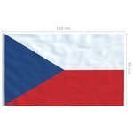 vidaXL Drapeau République tchèque 90x150 cm