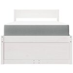 vidaXL Lit avec tiroirs et matelas blanc 90x200 cm bois massif de pin