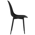 vidaXL Chaises à manger lot de 6 noir PP