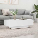 vidaXL Table basse blanc 100x49 5x31 cm bois d'ingénierie