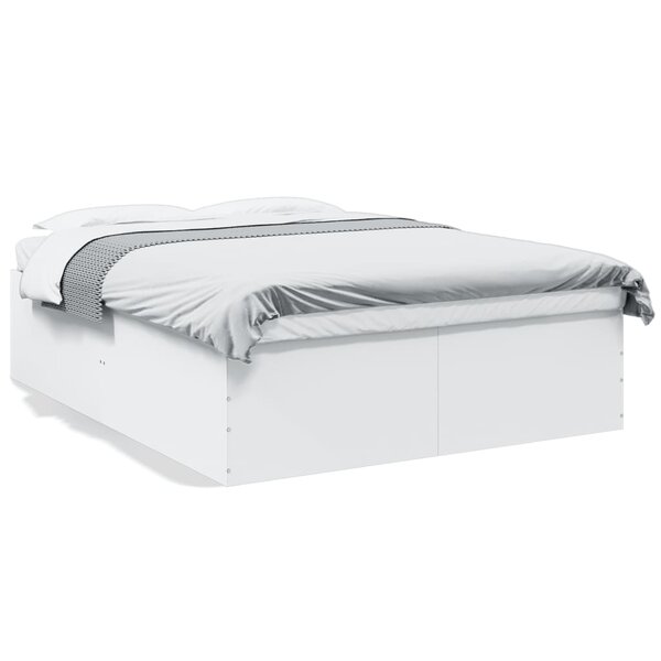 vidaXL Cadre de lit sans matelas blanc 150x200 cm