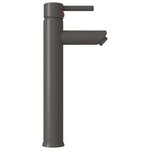 vidaXL Lavabo de bain avec robinet et drain à poussoir Verre trempé