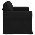 vidaXL Canapé Noir 215 x 82 x 80 cm tissu