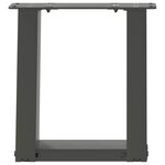 vidaXL Pieds de table basse en U 2 pièces Anthracite 30 x (30-31) cm Acier